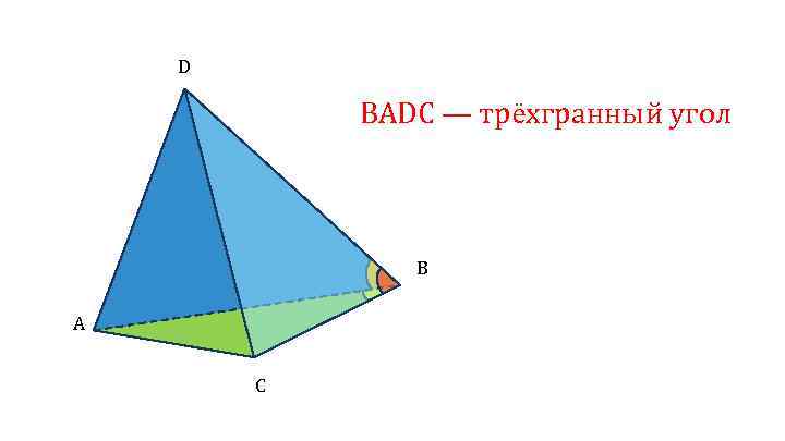 D ВADC — трёхгранный угол B A C 