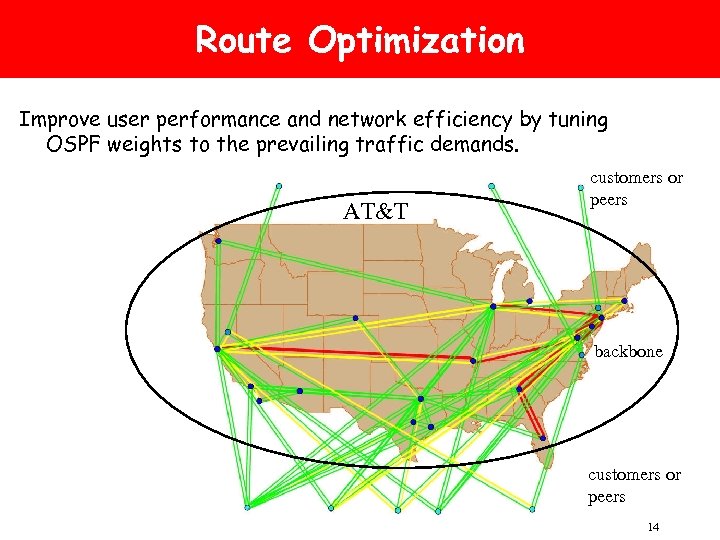 Route Optimization Improve user performance and network efficiency by tuning OSPF weights to the