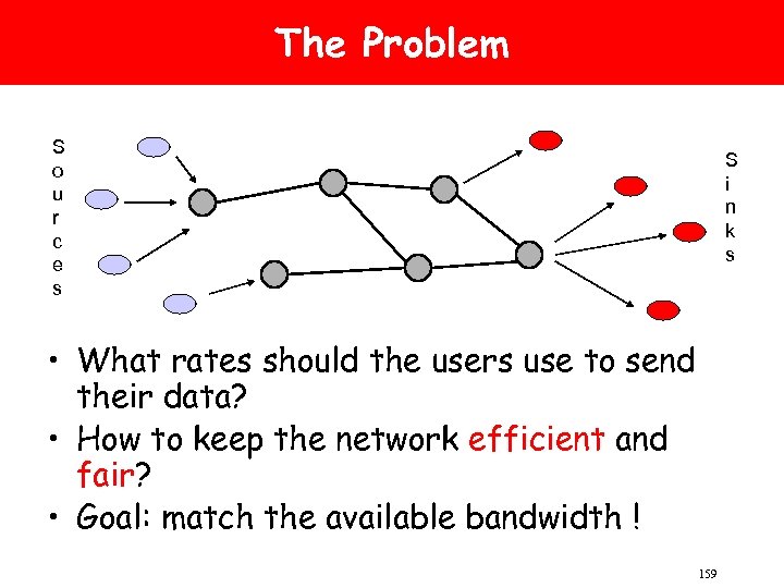 The Problem S o u r c e s S i n k s
