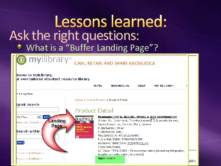 Lessons learned: Ask the right questions: What is a “Buffer Landing Page”? 