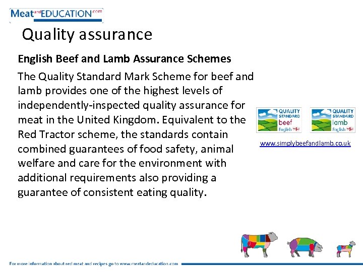 Quality assurance English Beef and Lamb Assurance Schemes The Quality Standard Mark Scheme for