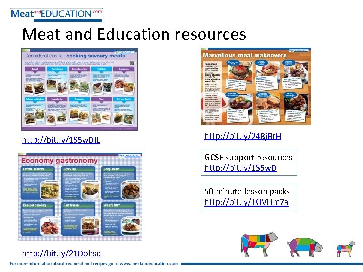 Meat and Education resources http: //bit. ly/1 S 5 w. DIL http: //bit. ly/24