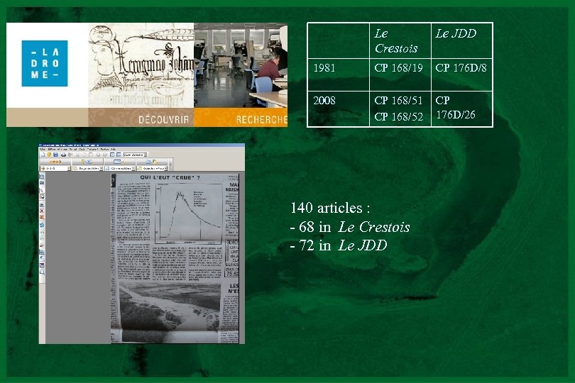 Le Crestois Le JDD 1981 CP 168/19 CP 176 D/8 2008 CP 168/51 CP