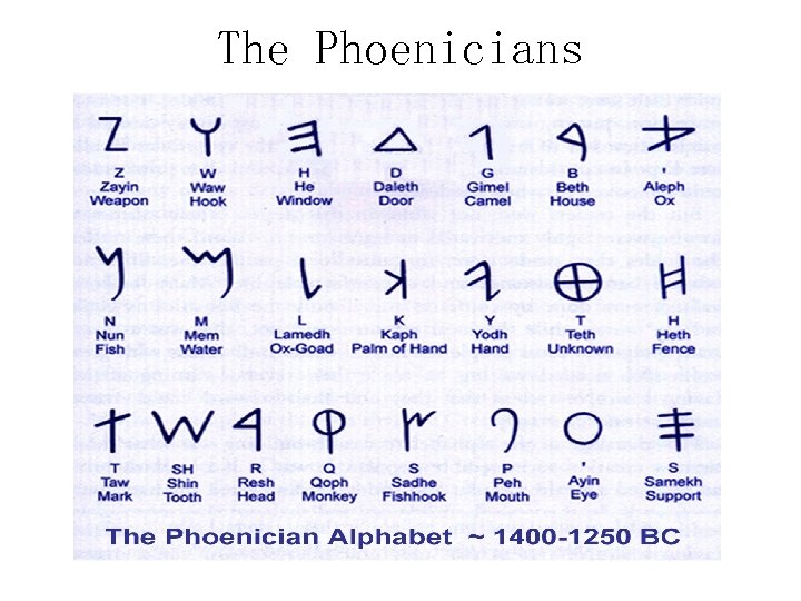 The Phoenicians 