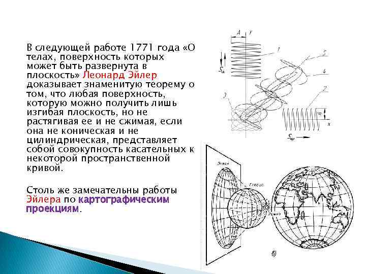 Любой поверхностью. Спираль Эйлера. Дугообразная плоскость. Леонард Эйлер на Северном и Южном полюсах могут быть отверстия.