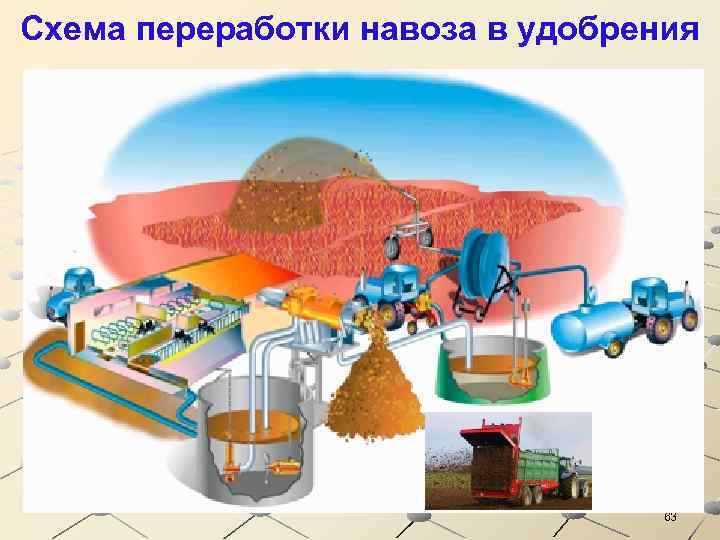 Схема переработки навоза в удобрения 63 