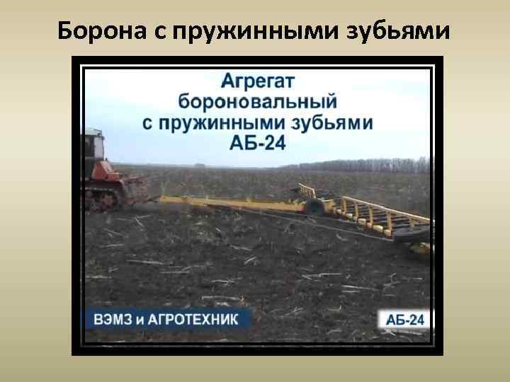 Борона с пружинными зубьями 