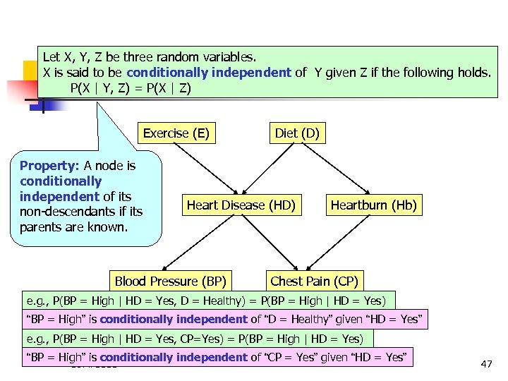 Let X, Y, Z be three random variables. X is said to be conditionally