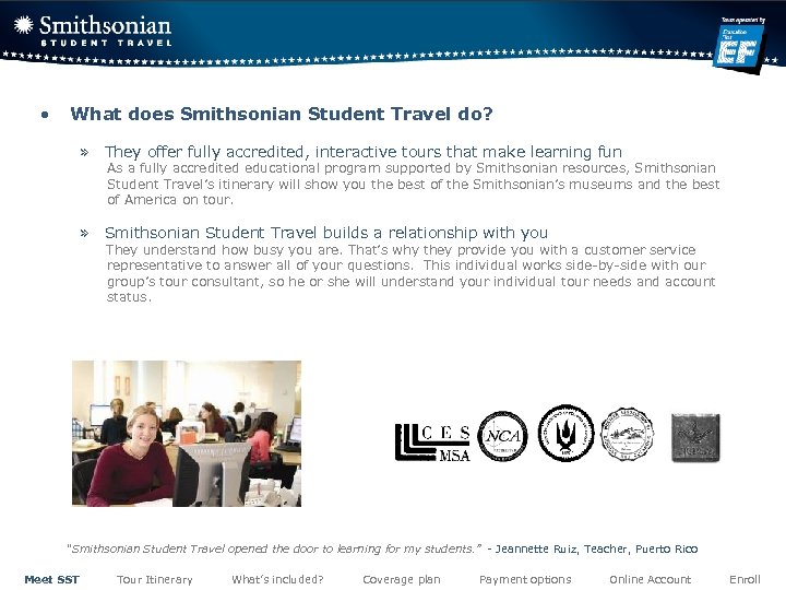 smithsonian student travel cost