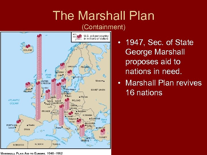 The Marshall Plan (Containment) • 1947, Sec. of State George Marshall proposes aid to