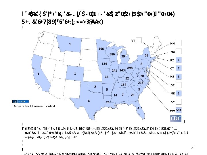 Centers for Disease Control 23 