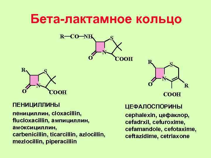 Бета лактамные антибиотики список