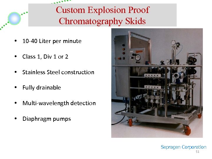 Custom Explosion Proof Chromatography Skids • 10 -40 Liter per minute • Class 1,