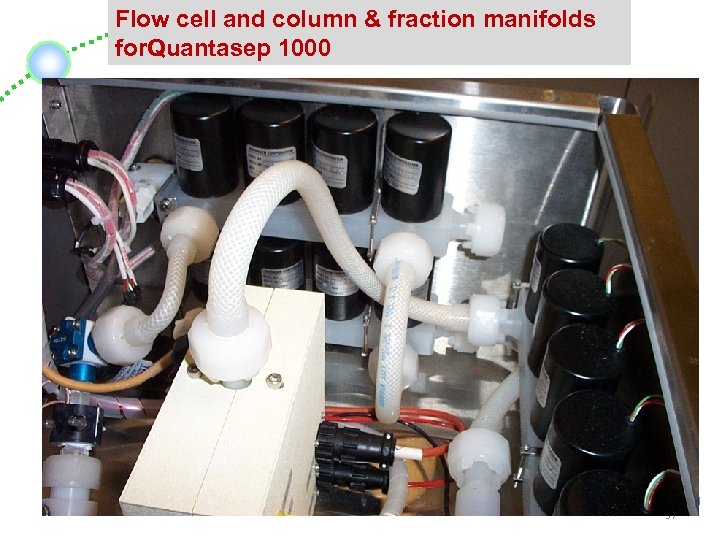 Flow cell and column & fraction manifolds for. Quantasep 1000 Sepragen Corporation 57 