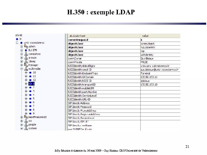 H. 350 : exemple LDAP 21 Jo. Sy Réunion à distance du 26 mai