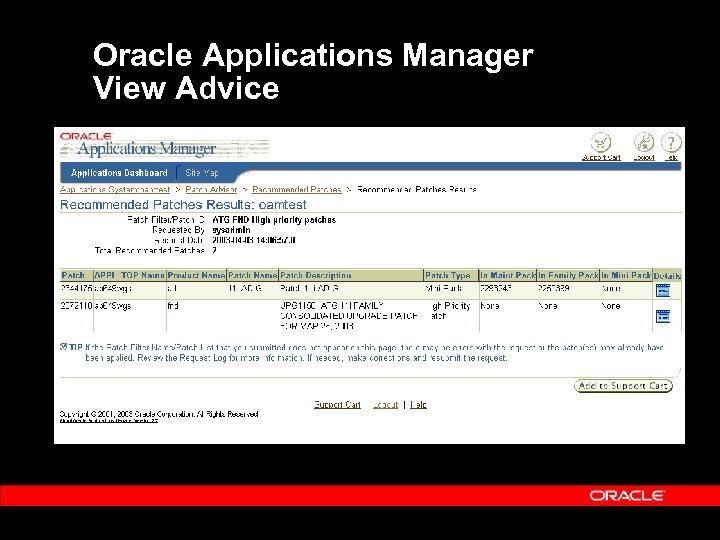 Oracle Applications Manager View Advice 