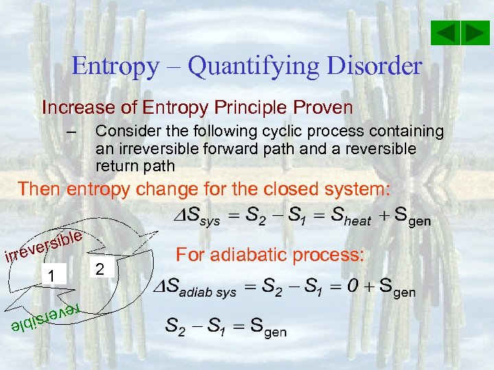 Entropy – Quantifying Disorder Increase of Entropy Principle Proven – Consider the following cyclic