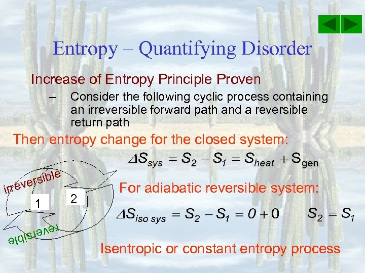 Entropy – Quantifying Disorder Increase of Entropy Principle Proven – Consider the following cyclic