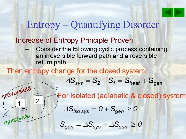 Entropy – Quantifying Disorder Increase of Entropy Principle Proven – Consider the following cyclic