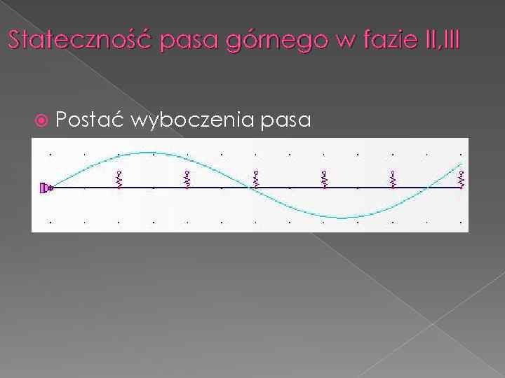 Stateczność pasa górnego w fazie II, III Postać wyboczenia pasa 