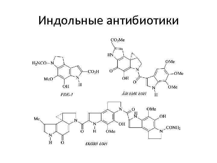 Индольные антибиотики 