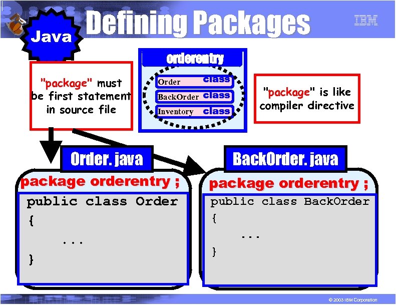R P G Java Defining Packages orderentry "package" must be first statement in source