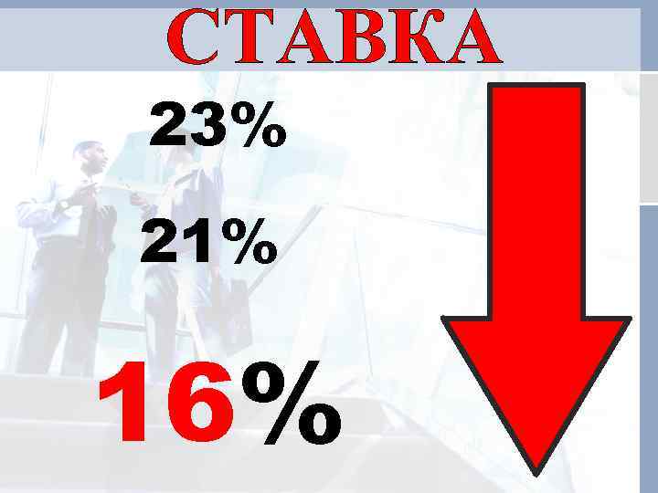 СТАВКА 23% 21% 16% 