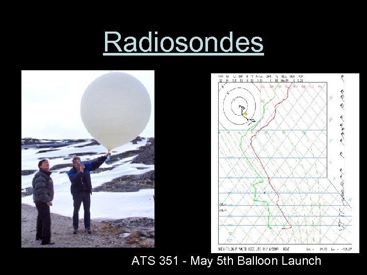 Radiosondes ATS 351 - May 5 th Balloon Launch 