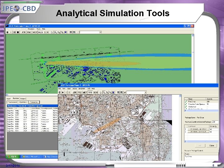 Analytical Simulation Tools 3/17/2018 8 