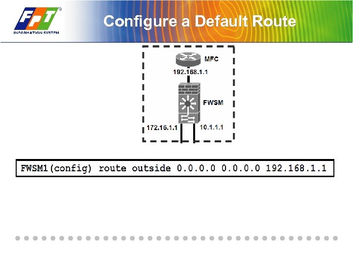 Configure a Default Route 