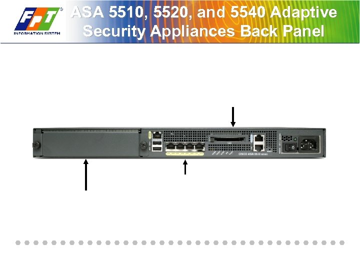 ASA 5510, 5520, and 5540 Adaptive Security Appliances Back Panel 