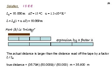26 Solution I S E E L 0 = 50. 000 m T =