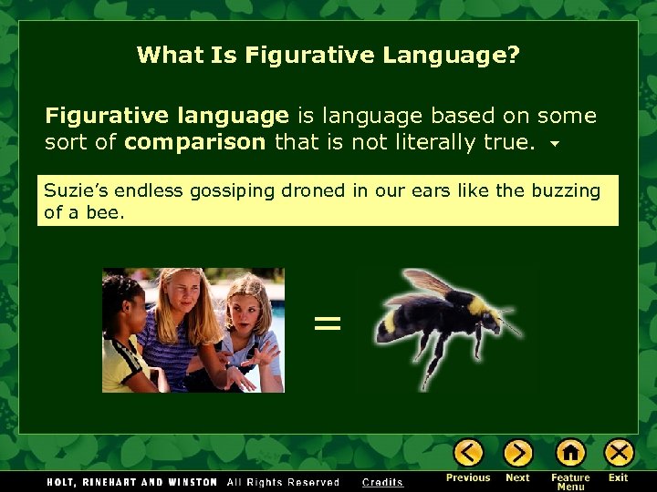 What Is Figurative Language? Figurative language is language based on some sort of comparison