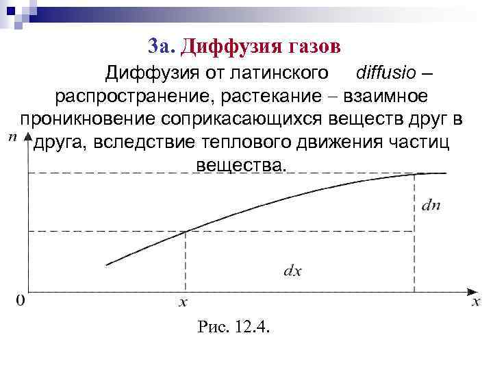 3 а. Диффузия газов Диффузия от латинского diffusio – распространение, растекание взаимное проникновение соприкасающихся