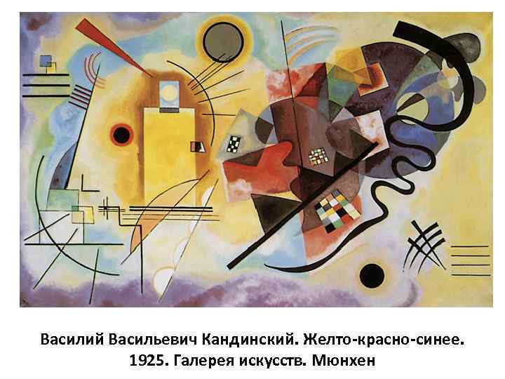 Василий Васильевич Кандинский. Желто-красно-синее. 1925. Галерея искусств. Мюнхен 