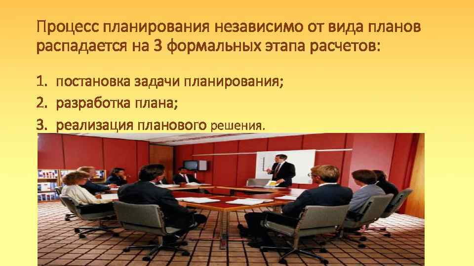 Процесс планирования независимо от вида планов распадается на 3 формальных этапа расчетов: 1. постановка