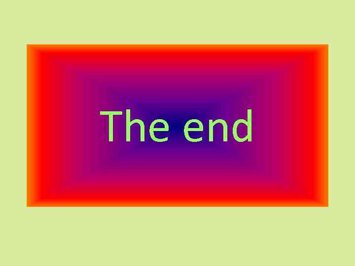 The end 