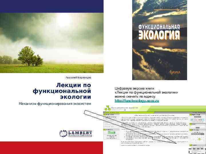 Цифровую версию книги «Лекции по функциональной экологии» можно скачать по адресу: http: //functecology. ucoz.