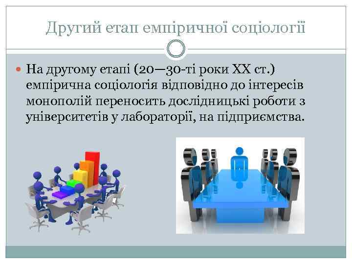 Другий етап емпіричної соціології На другому етапі (20— 30 ті роки ХХ ст. )