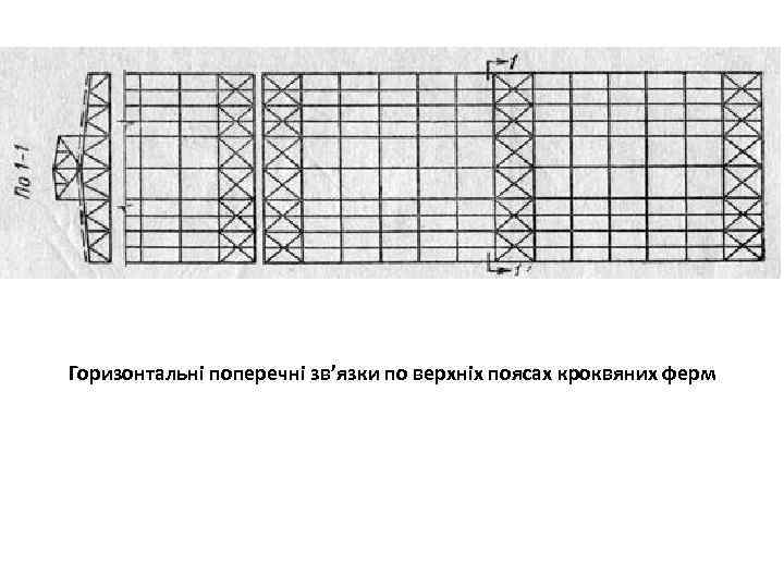 Горизонтальні поперечні зв’язки по верхніх поясах кроквяних ферм 