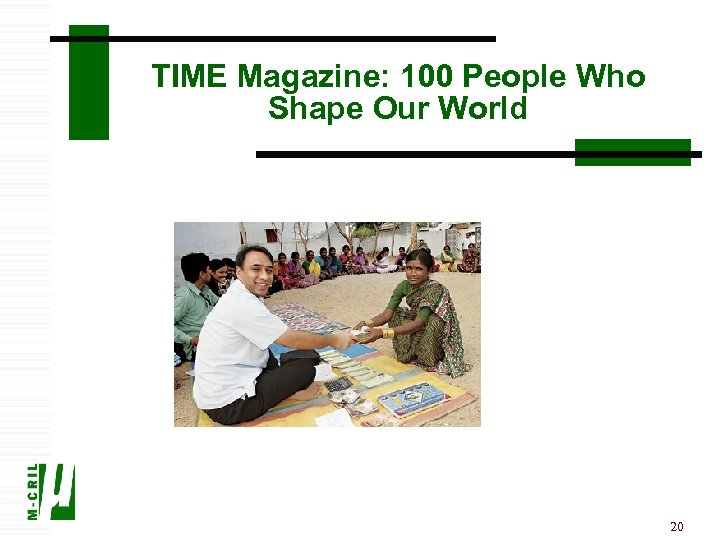 TIME Magazine: 100 People Who Shape Our World 20 