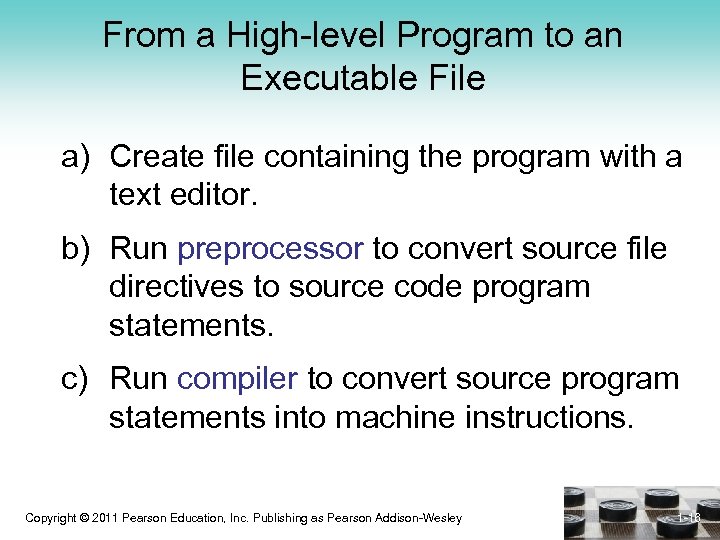 From a High-level Program to an Executable File a) Create file containing the program