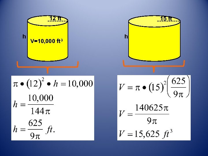 12 ft h V=10, 000 ft 3 15 ft h 