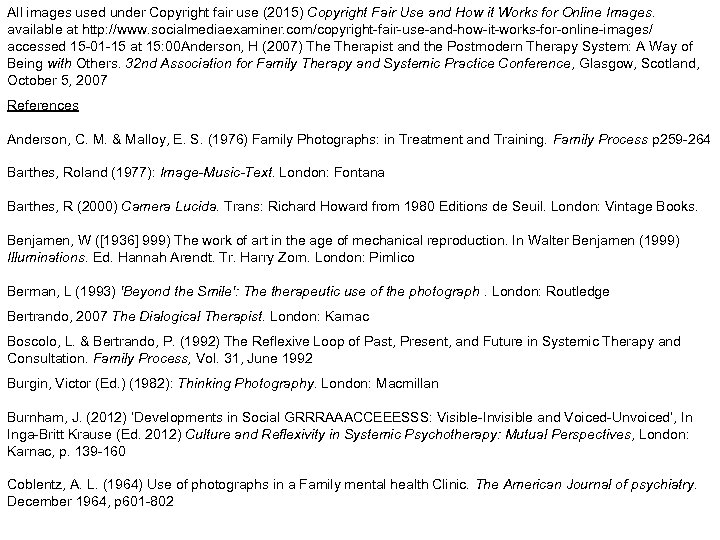 All images used under Copyright fair use (2015) Copyright Fair Use and How it