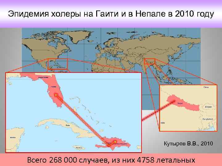 Эпидемия холеры на Гаити и в Непале в 2010 году Кутырев В. В. ,