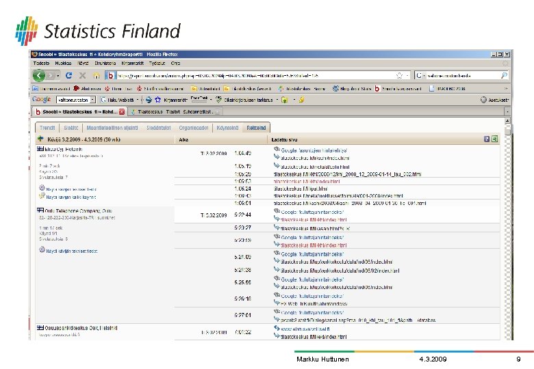 Markku Huttunen 4. 3. 2009 9 