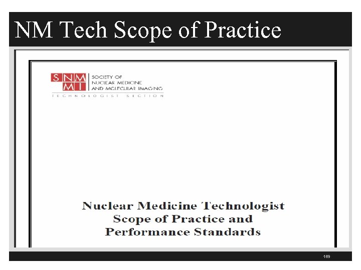 NM Tech Scope of Practice 169 