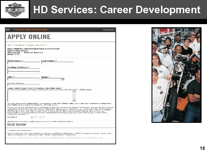 HD Services: Career Development 18 