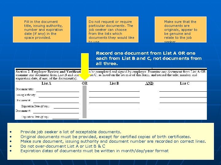 Fill in the document title, issuing authority, number and expiration date (if any) in