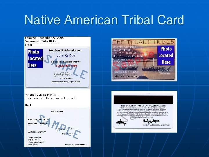 Native American Tribal Card 